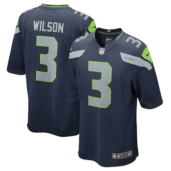 mens nike russell wilson college navy seattle seahawks 